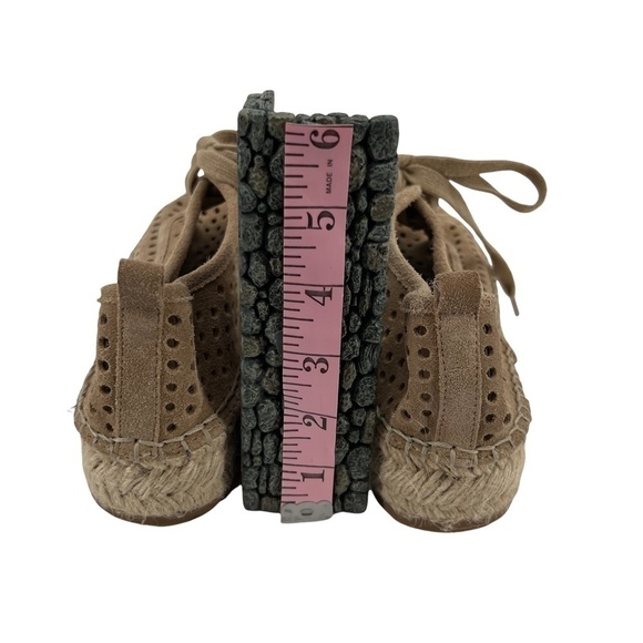 J/Slides Tan Perforated Lace-Up Rileyy Espadrille Loafers Size 7 Women’s - Picture 7 of 8